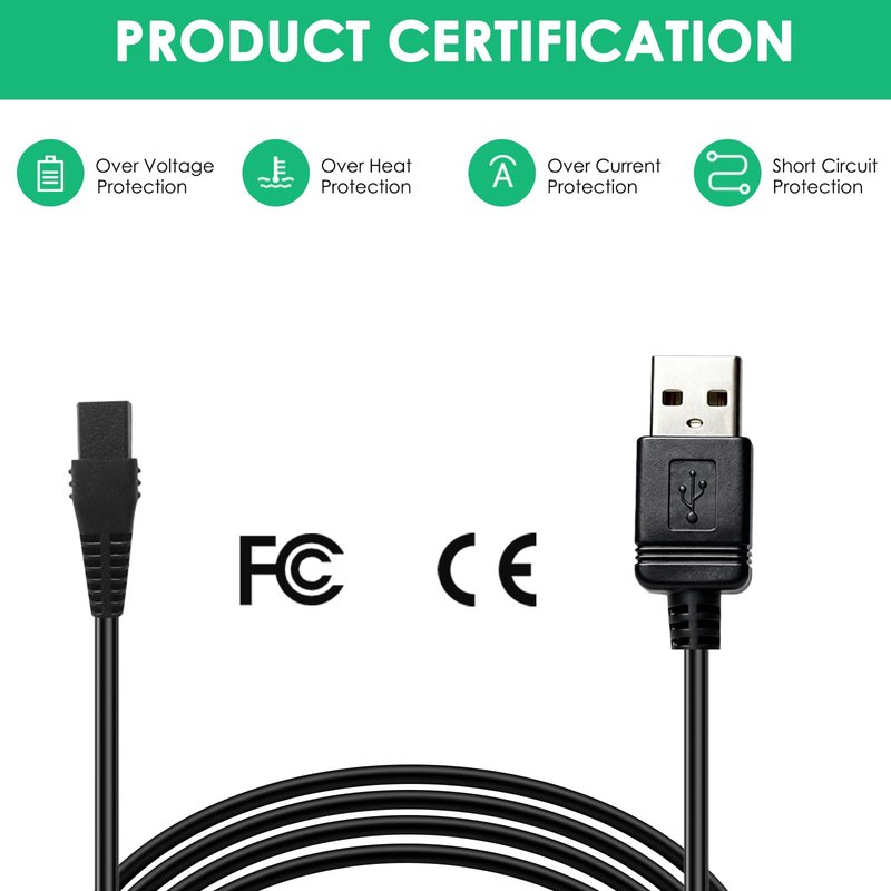 5V Model 79470 Replacement Charger Cable for Wahl Hair Clippers Compatible with Wahl 79470 Cordless Hair Clippers Smart Power Cord Adapter