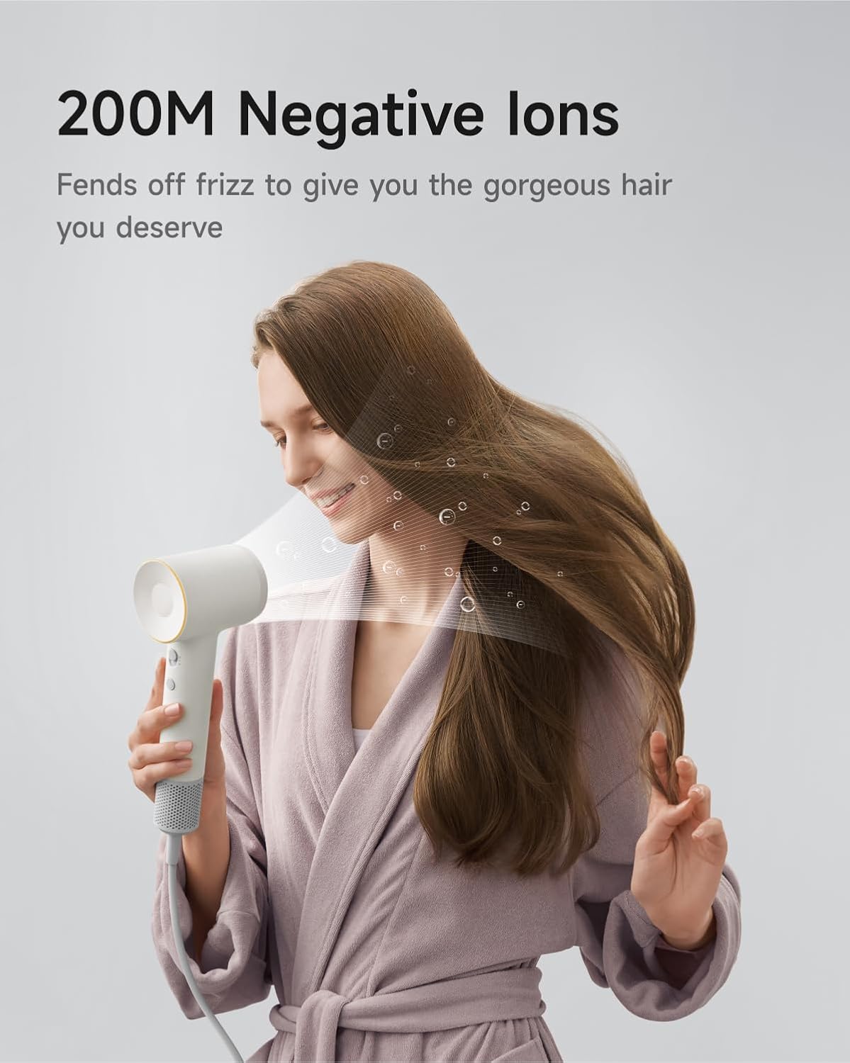 Laifen SE 2 High-Speed Hair Dryer - 200 Million Ionic Technology | Lightweight, Low Noise, Smart Temp Control, Matte White