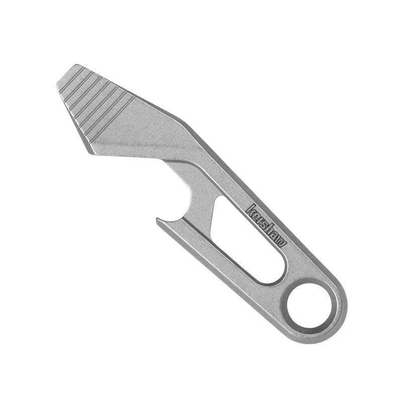 Kershaw Recap Multi-Tool, Stainless Steel, EDC Multi-Tool with Bottle Opener, Pry Bar, and Flathead Screwdriver Tip, Integrated Lanyard Hole, for Key Ring, Pocket or Purse Carry