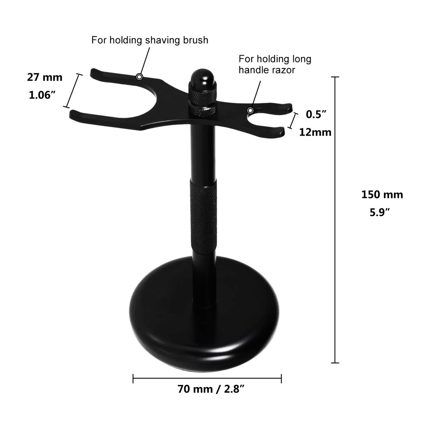 Makidar Premium Razor and Shaving Brush Stand Safety Razor Double-Sided Holder