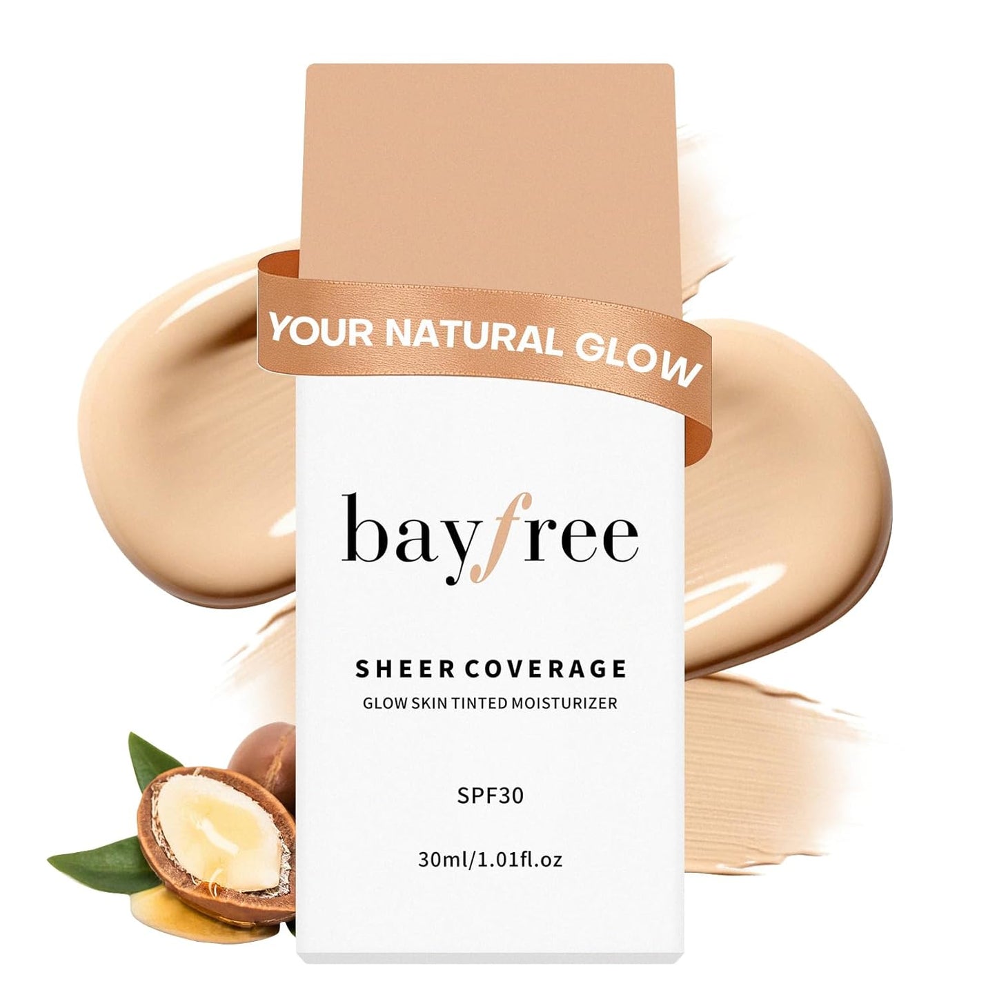 Glow Skin Tinted Moisturizer - SPF 30, Lightweight Hydrating Skin Tint | Vegan, Buildable Coverage