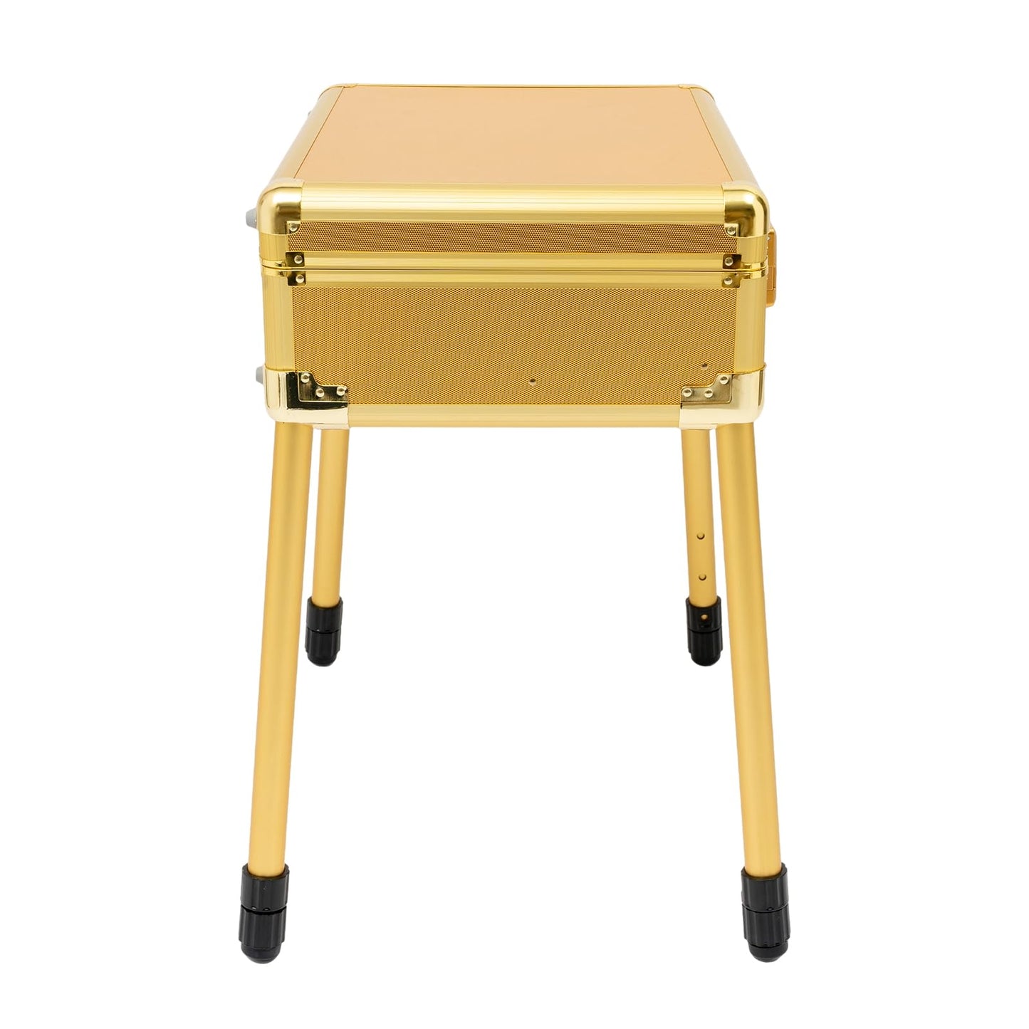 DUSNDULR Mobile Barber Station, 18.11-31.5in Adjustable Height Professional Barber Case Hair Stylist Toolbox with Support Legs & Lock for Barbershops