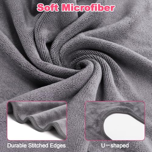 DEAYOU 6 Pack Microfiber Face Towels for Spa & Esthetician Use, U-Shaped Facial Towels