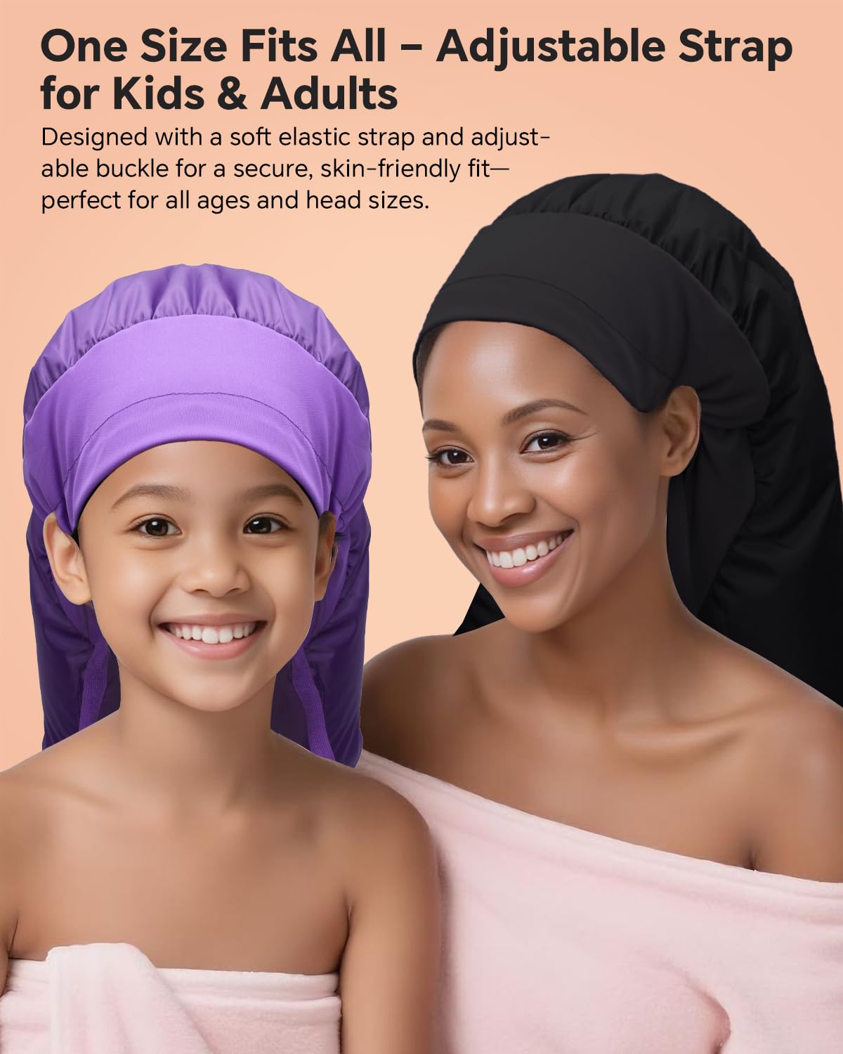Boloye Hair Dryer Bonnet Attachment – 28.5" XL Hooded Dryer Cap for Faster Drying & Deep Conditioning, Extra-Large Space Fits Thick, Curly Hair & Styling Tools (Black, Extra Large)