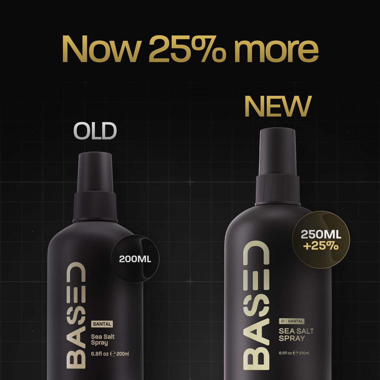 Sea Salt Spray for Hair - Natural Finish, Volume & Texture | Infused with Kelp & Vitamin B5, 8.5 oz