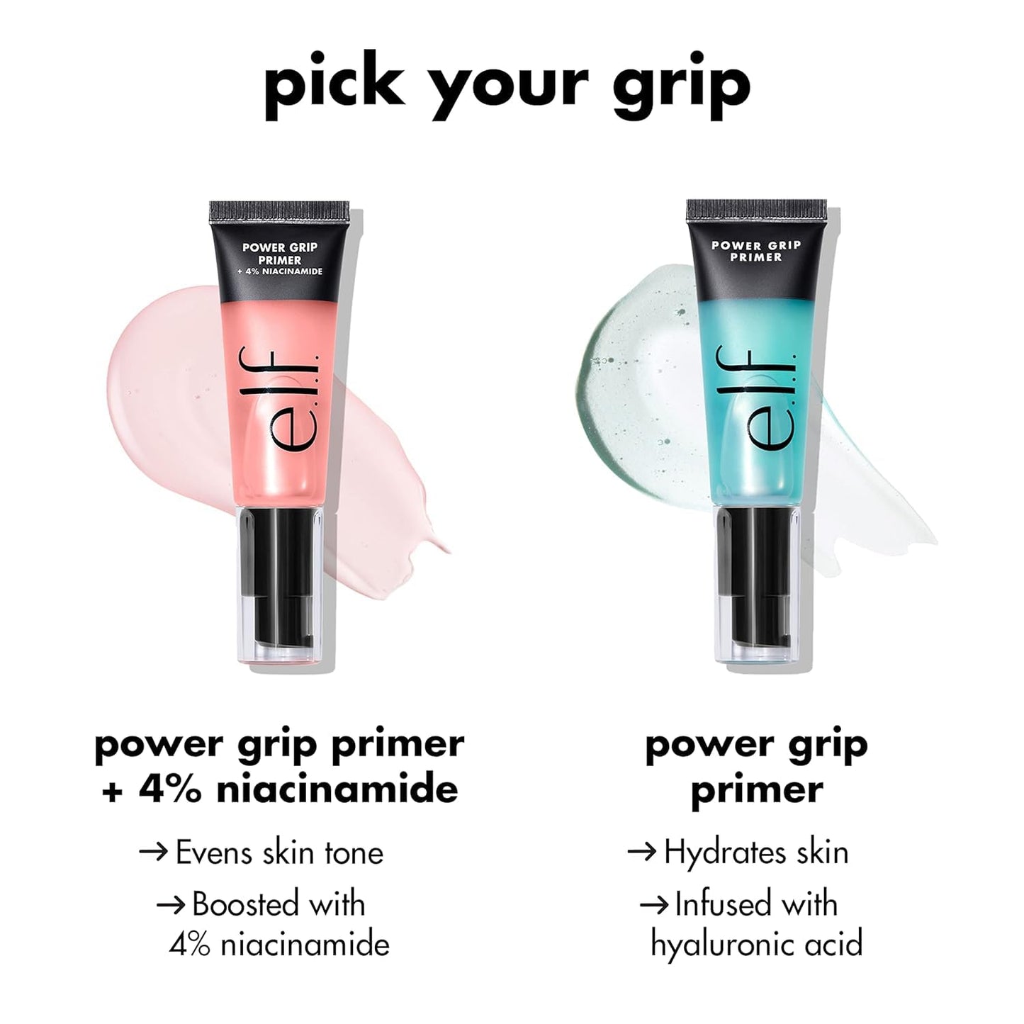 e.l.f. Power Grip Primer Mini - Gel-Based Hydrating Face Primer for Smoother Skin | Vegan & Cruelty-Free, Travel Size