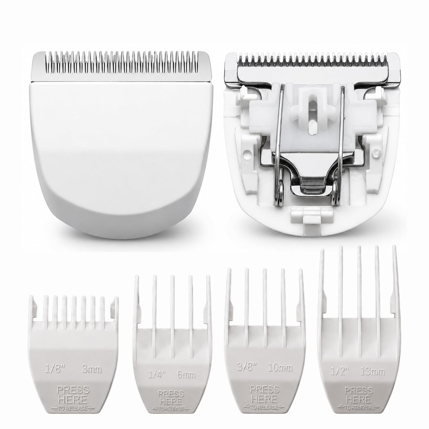 2 Pack Professional Peanut Clipper/Trimmer Snap On Replacement Blades #2068-300 - Compatible with Wahl Peanut Hair Clipper/Trimmer, White