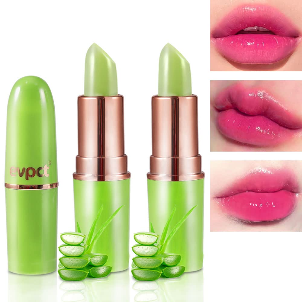Blueberry Tinted Lip Balm Set - PH Color Changing Lipstick Balm for Women | Long-Lasting Light Pink Tint