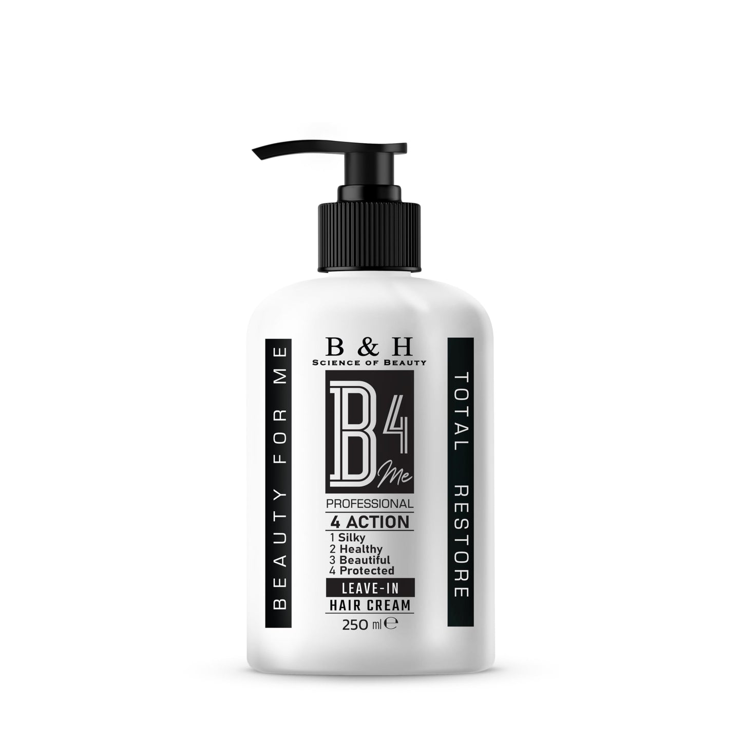 Leave-In Hair Cream by Beauty for Me – B4Me TOTAL RESTORE No-Rinse Repair & Softening Formula, 250ml / 8.45 fl oz