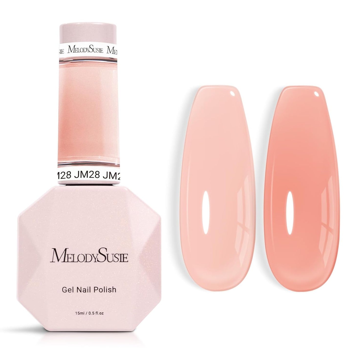 MelodySusie Nude Gel Nail Polish - Milky Pastel Color, 0.5 Fl. Oz | Soak Off UV LED for DIY Manicure