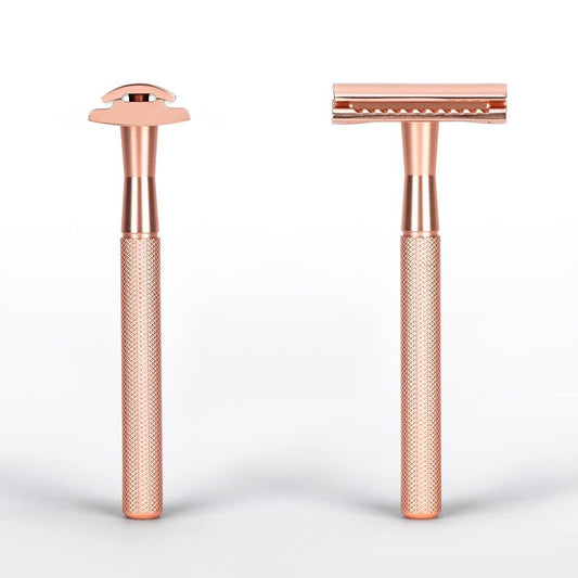 DreamGenius Safety Razor for Men and Women,All Double Edge Razor Blades Lady Razor Eco-Friendly Zero Waste Beauty Environmentally,Rose Gold