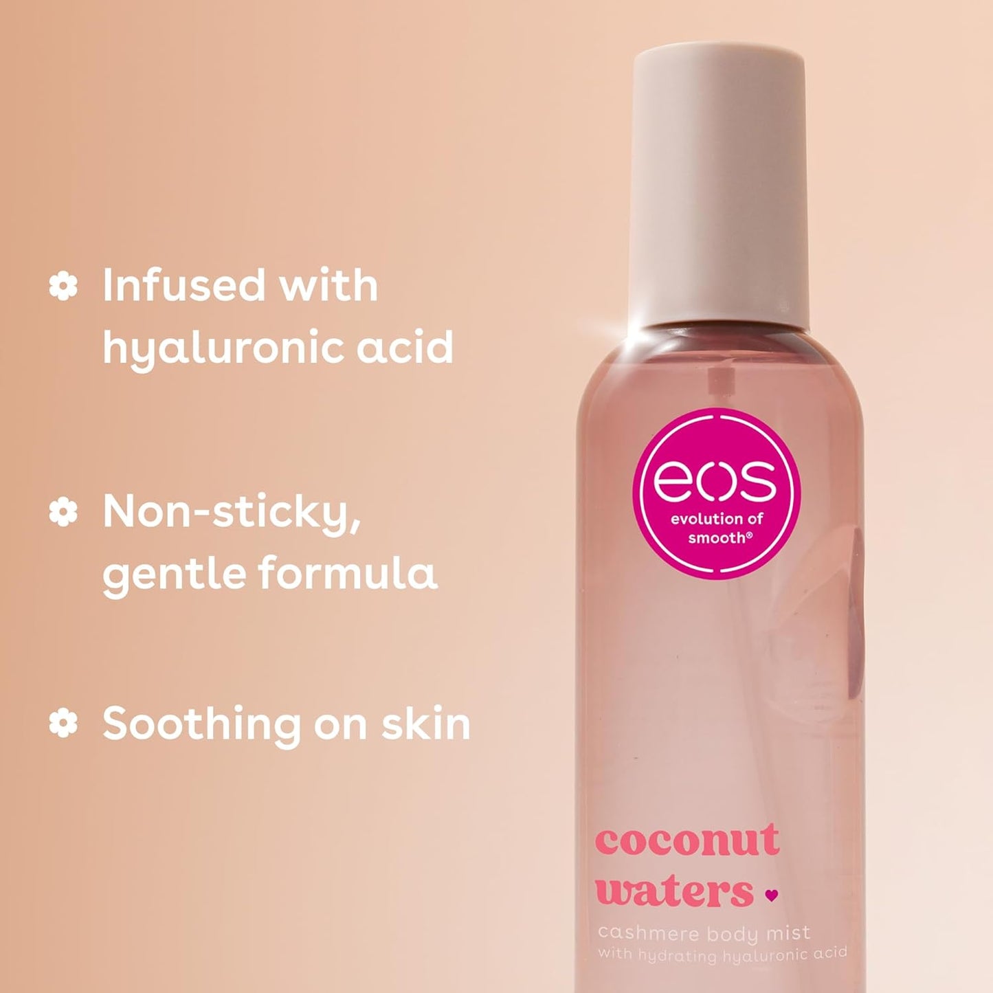 Cashmere Body Mist - Coconut Waters Hydrating Spray for Women | Vegan & Cruelty-Free, 6 Fl Oz