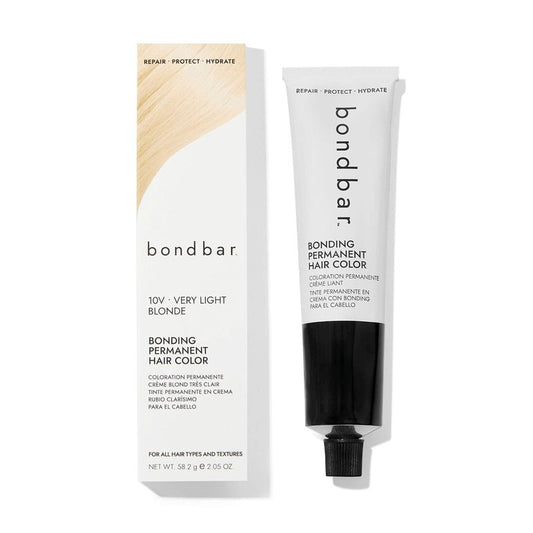 Bondbar 10V Very Light Blonde Hair Color - Vegan Bonding Permanent Creme Dye for All Hair Types | 2.05 Oz