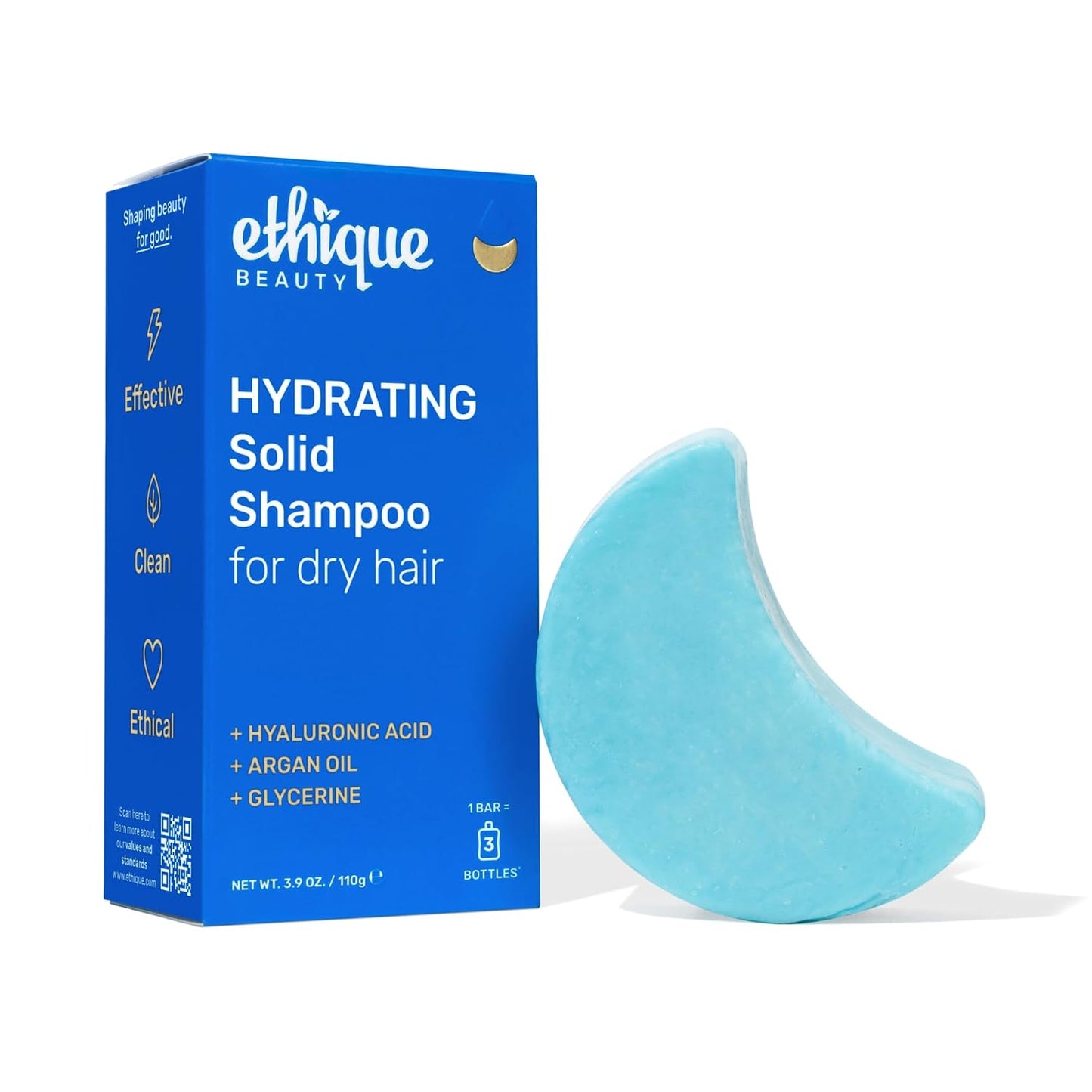 Ethique Smoothing Shampoo Bar for Frizzy Hair - Coconut Butter, Plastic-Free, Vegan | 3.88 oz