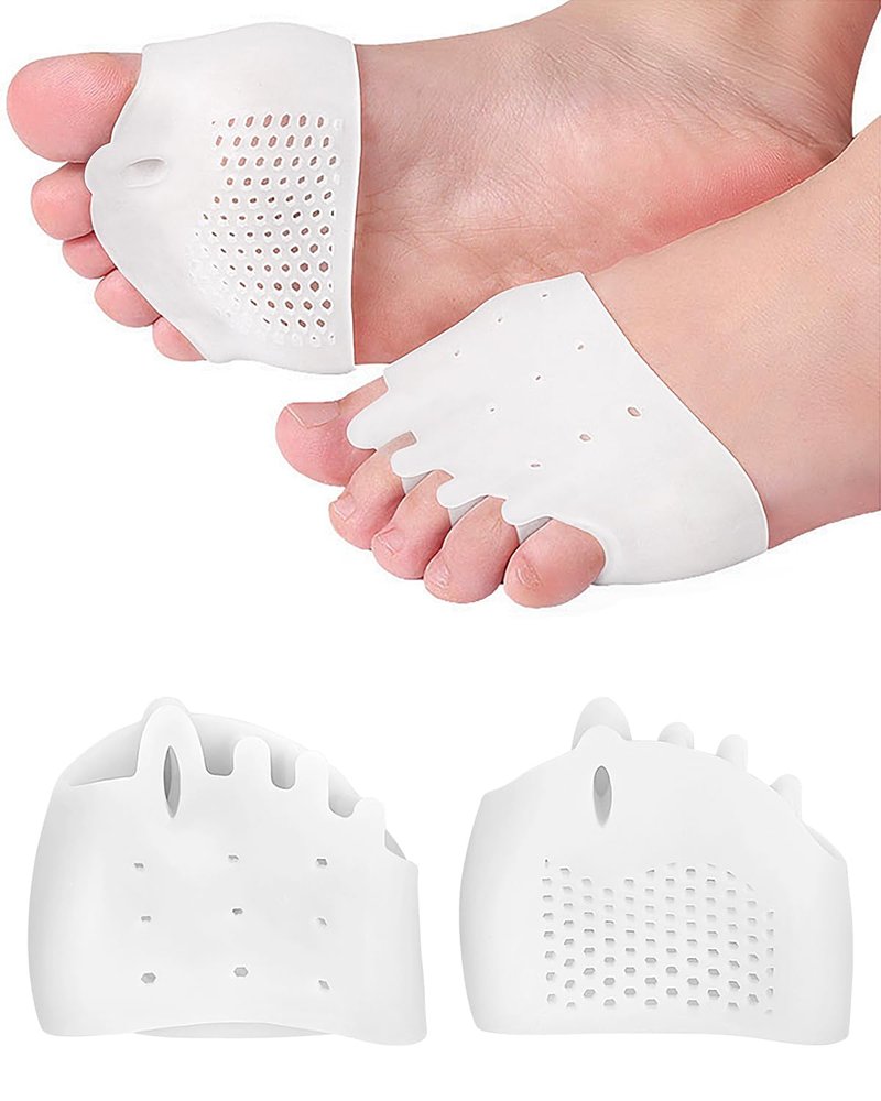 Metatarsal Pads - Soft & Breathable Toe Separators for Bunion Correction | Hammer Toe Spacers for Foot Relief