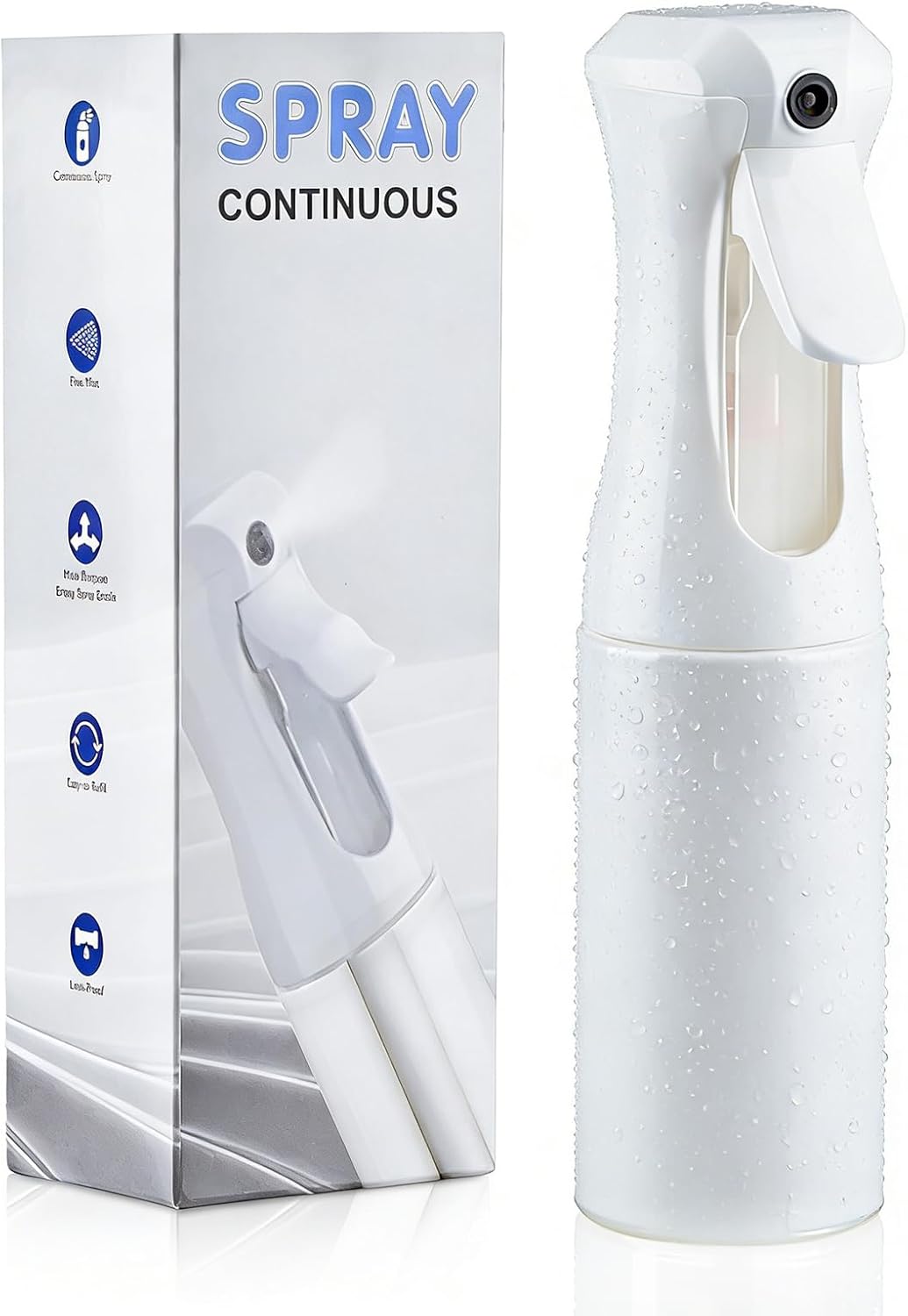 Continuous Spray Bottle - 6.8 OZ Ultra-Fine Mister for Hair, Plants & Cleaning | Versatile 1 Pack