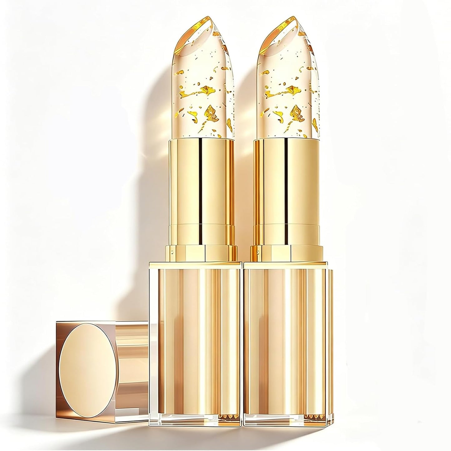 Color Changing Lipstick - Gold Crystal pH Moisturizing Lip Care | Long-Lasting & Transferproof (1pc)