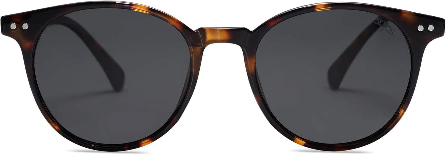 SOJOS Small Round Polarized Sunglasses for Women & Men - Vintage UV400 Protection