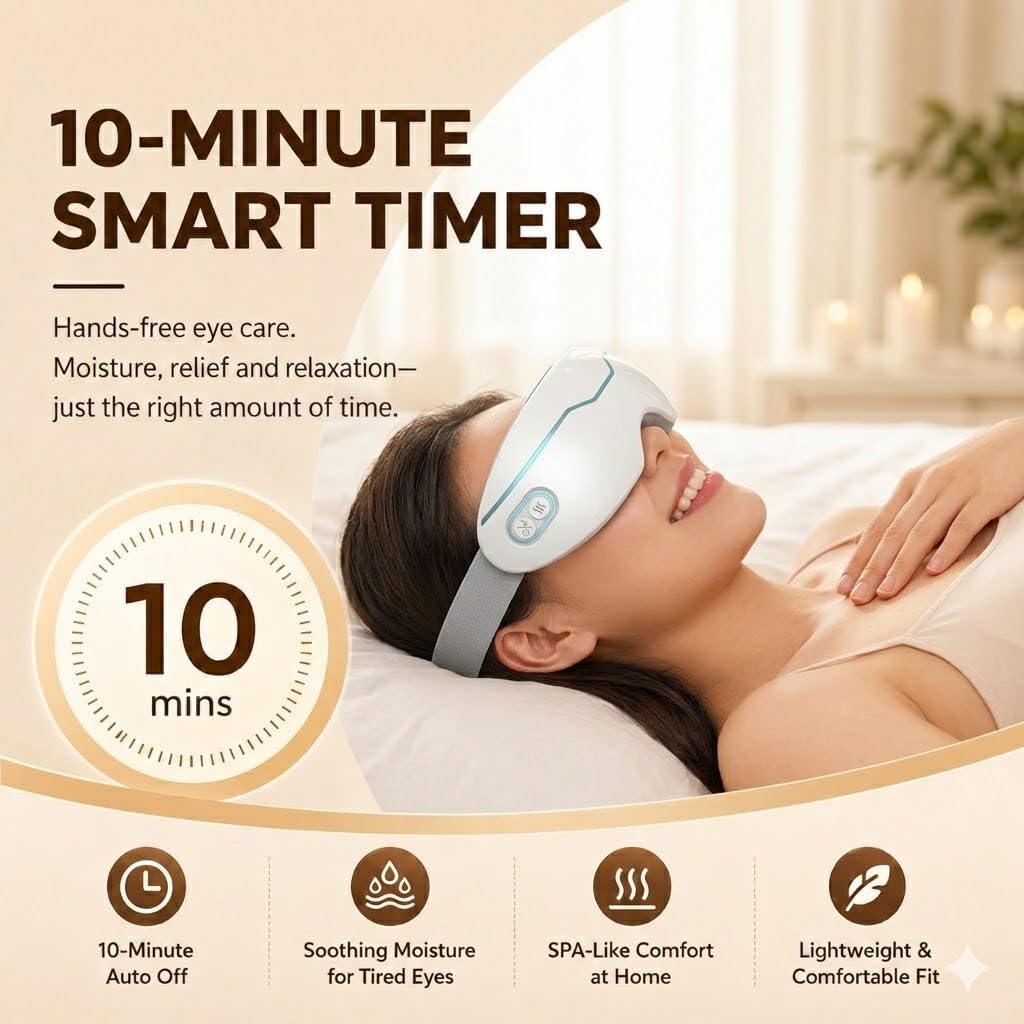 Steam Eye Therapy Pro - Nano Mist Rechargeable Eye Mask for Dry Eyes | 2-Level Heat & Auto-Off Feature