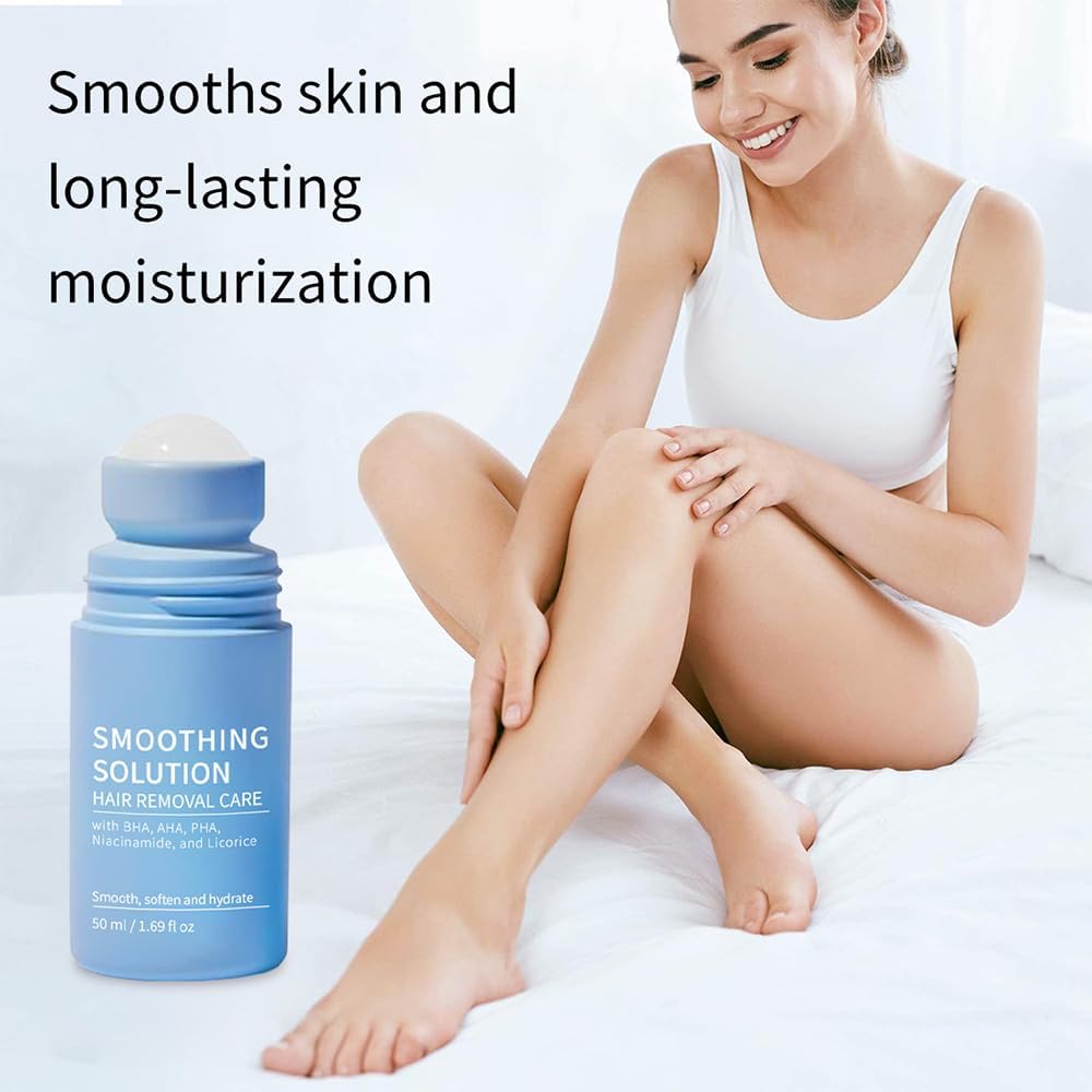 LINEDSON Ingrown Hair Treatment Smoothing Solution Ingrown Hair Serum Underarm Soothing Roller Long-Lasting Moisturizing After Shaving for Women and Men