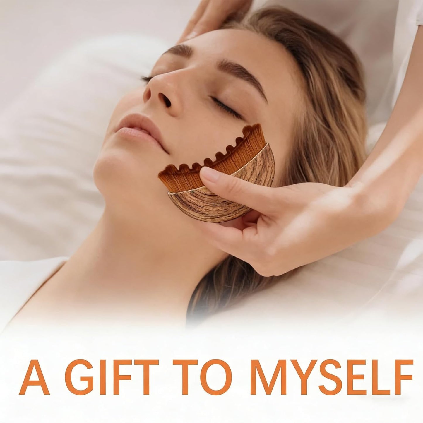 Lymphatic Facial Brush Set - Soft Synthetic Fibers for Contouring & Lifting | Reduces Puffiness, Ideal for Home & Travel (2pcs)