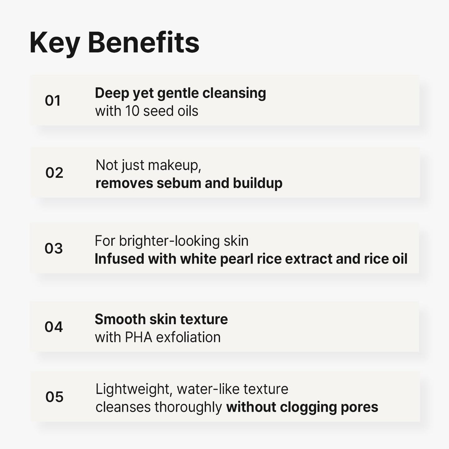 PHA Blackhead Remover Cleansing Oil - Lightweight Pore Cleanser with 10 Seed Oils | 5.07 fl. oz (150ml)