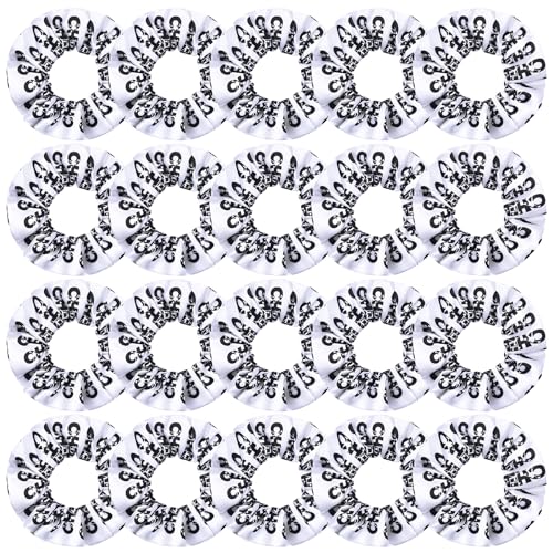 WILLBOND 20 Pcs White Satin Hair Scrunchies for Girls & Women