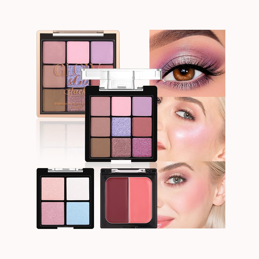 Warm Neutral Nude Eyeshadow Palette - Matte & Shimmer, High Pigment | Mini Everyday Makeup for All Eye Colors