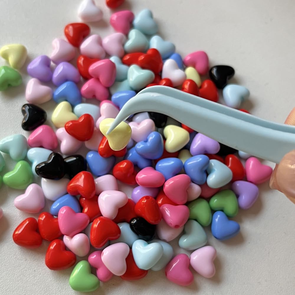 25 Pcs Bent Tweezers, 4.53inch Plastic Tweezers for Jewelry Making Disposable Stickers Animal Feeding, 5 Colors