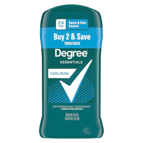 Degree Men Cool Rush Antiperspirant Deodorant Twin Pack 2 x 2.7 oz, Blue