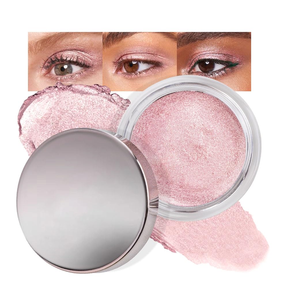 Antique Rose Shimmer Eyeshadow Palette - Cream Glitter Holographic Makeup for Mature Women | Talc-Free, Paraben-Free, Cruelty-Free