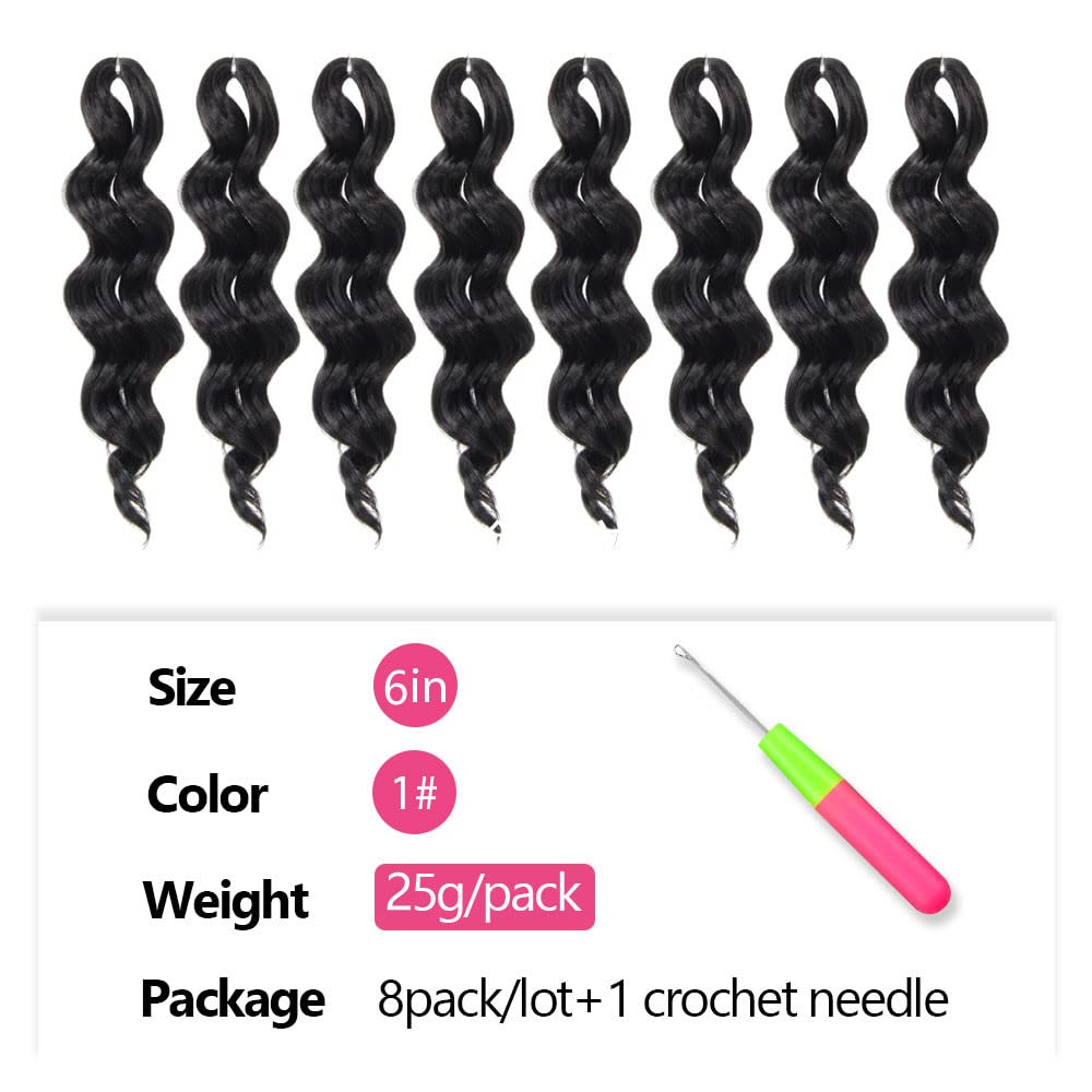 Niseyo NU Ocean Wave Crochet Hair Soft Deep Twist Crochet Braids Synthetic Wavy Braiding Hair Extensions