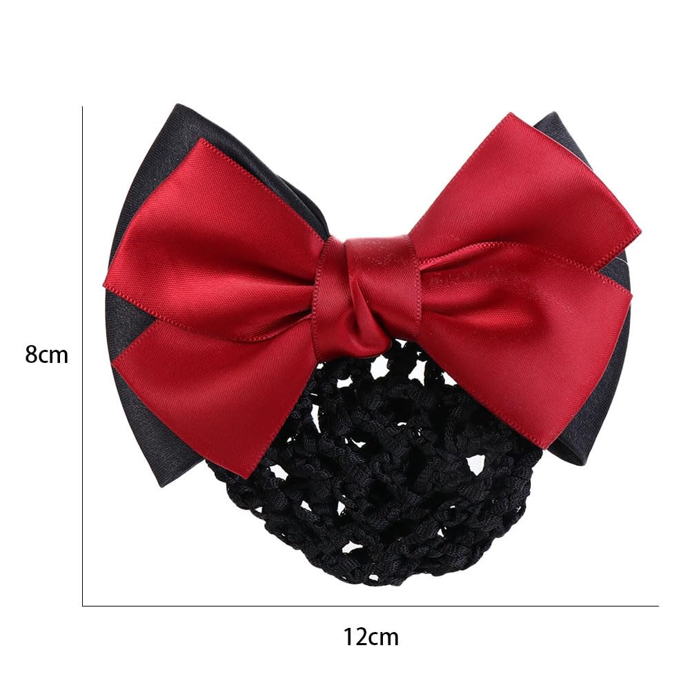 Net Bun Hair Cover Girls Women Barrette Hair Accessories Hairgrips Hair Clip Ribbon Net Bun Snood(06)