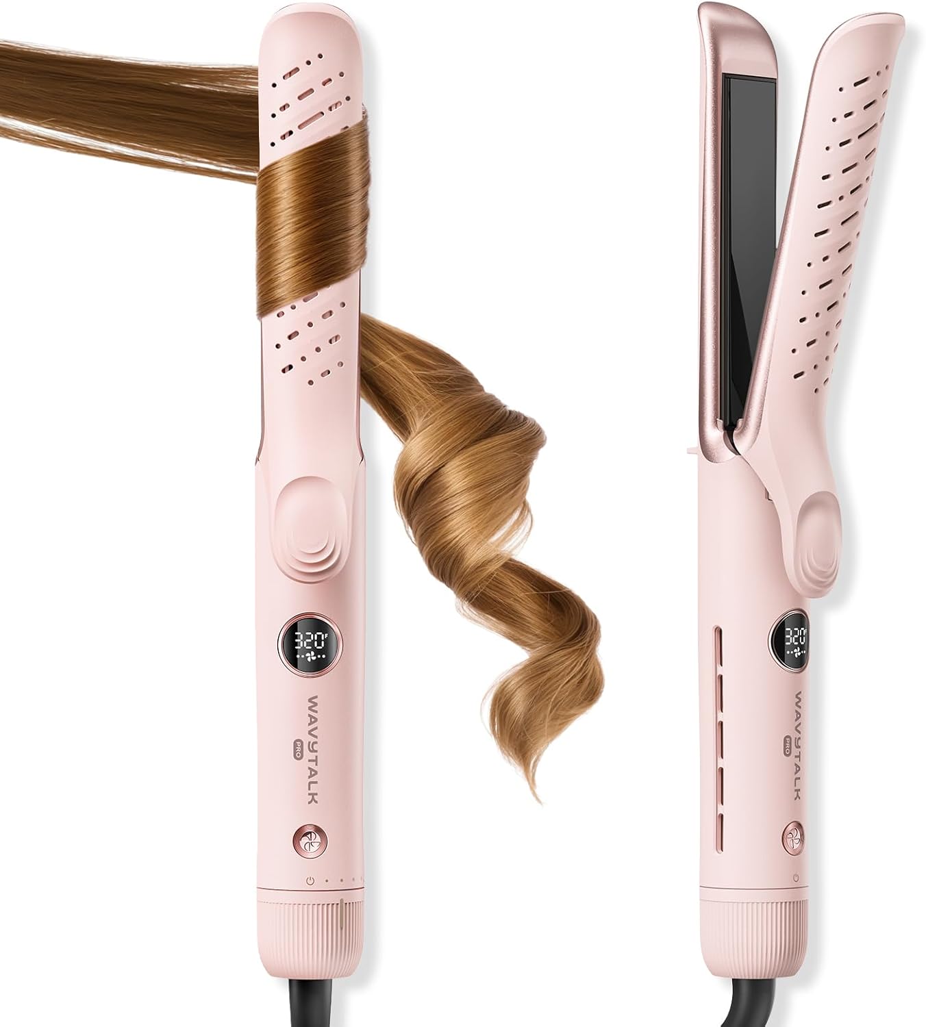 Airflow Styler - 2 in 1 Curling Iron & Hair Straightener | Whirlwind Curl, Less Damage to Hair