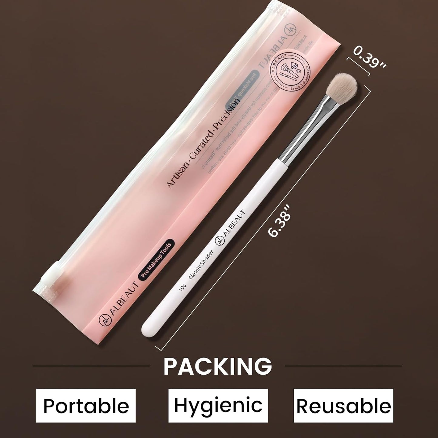 Eye Shadow Brush - Dense & Soft Applicator for Smokey Eyes | Classic Shader (196)