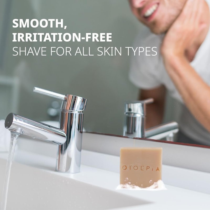 Otoepia Shaving Bar and Body Soap in Musk Scent for Men - 8 Bars, All Purpose Natural Olive Oil - Moisturizing, Nourishing & Gentle on Sensitive Skin Men’s Collection