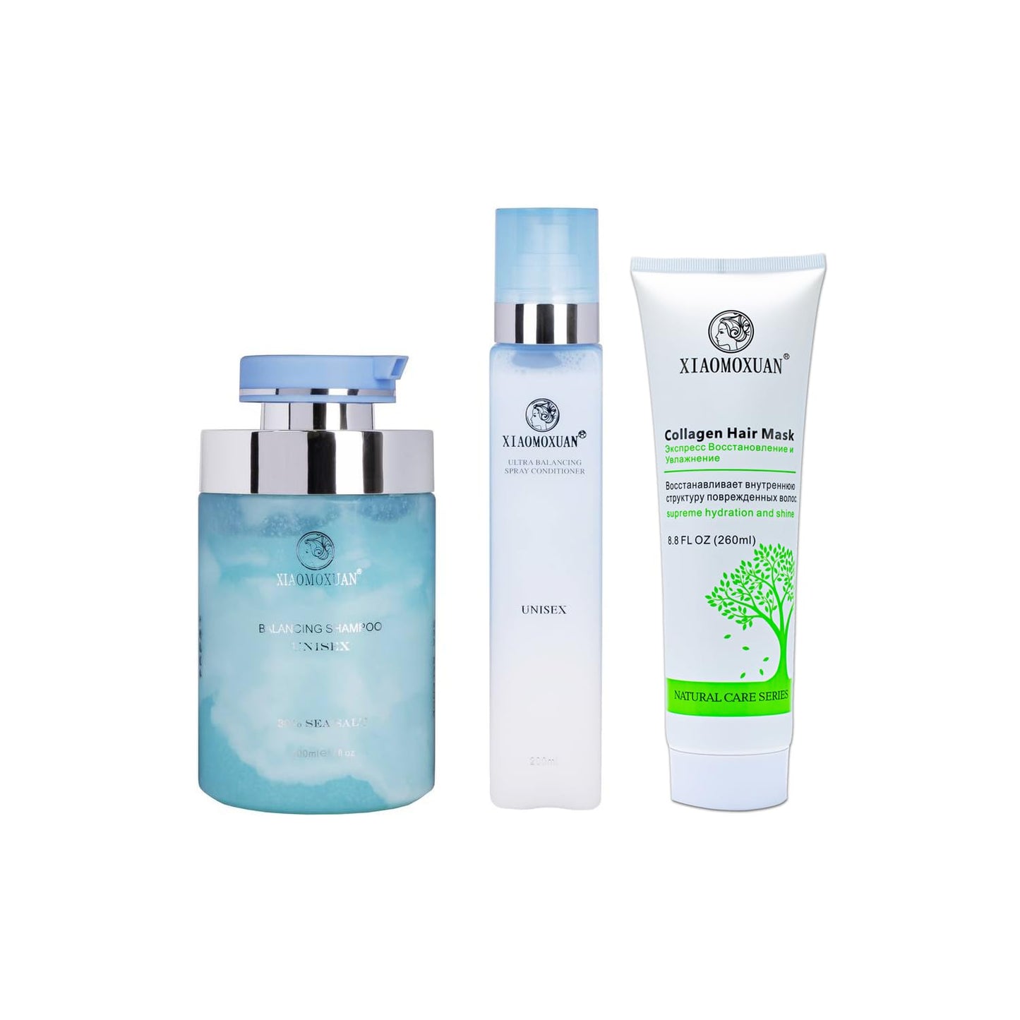 Tea Tree Oil Hair Mask & Shampoo Conditioner Set - Sulfate & Paraben Free, Volumizing Bundle