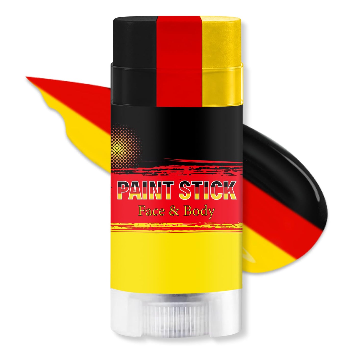 Black Red and Yellow Face Body Paint Stick for 2026 World Cup Fan Soccer Baseball Softball Sports Eye Black Stick Makeup (Germany)