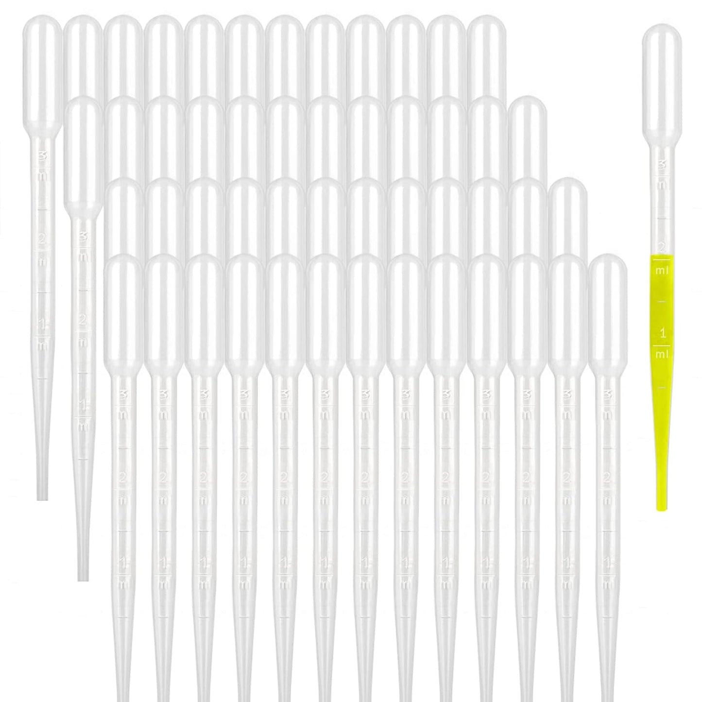 Moveland 3ML Disposable Eye Dropper Pipettes - Premium Graduated Essential Oil Transfer Tool | 10 Pack for Makeup, Science, DIY