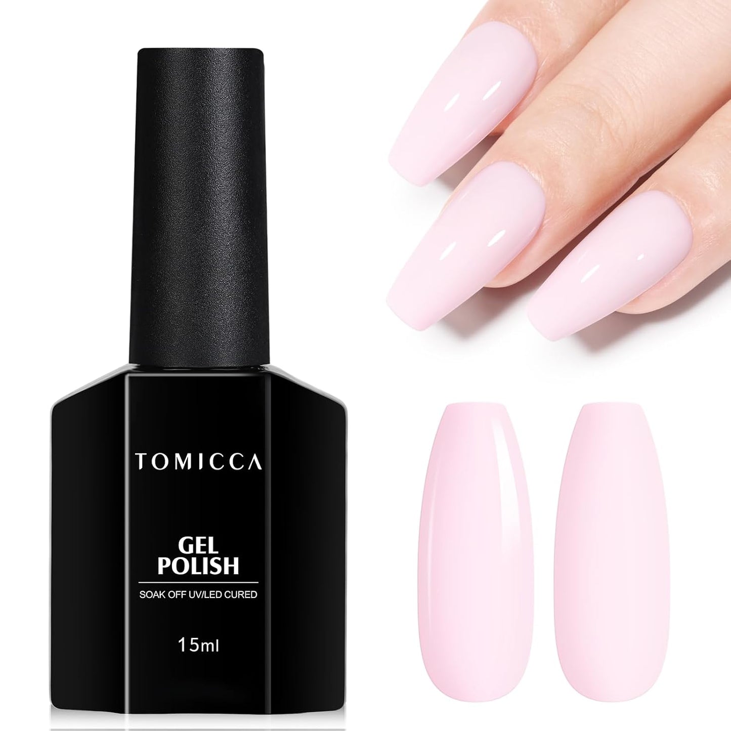 TOMICCA Gel Nail Polish - Dark Orange Autumn Winter Color | Long Lasting High Gloss Soak Off UV LED for DIY Manicure