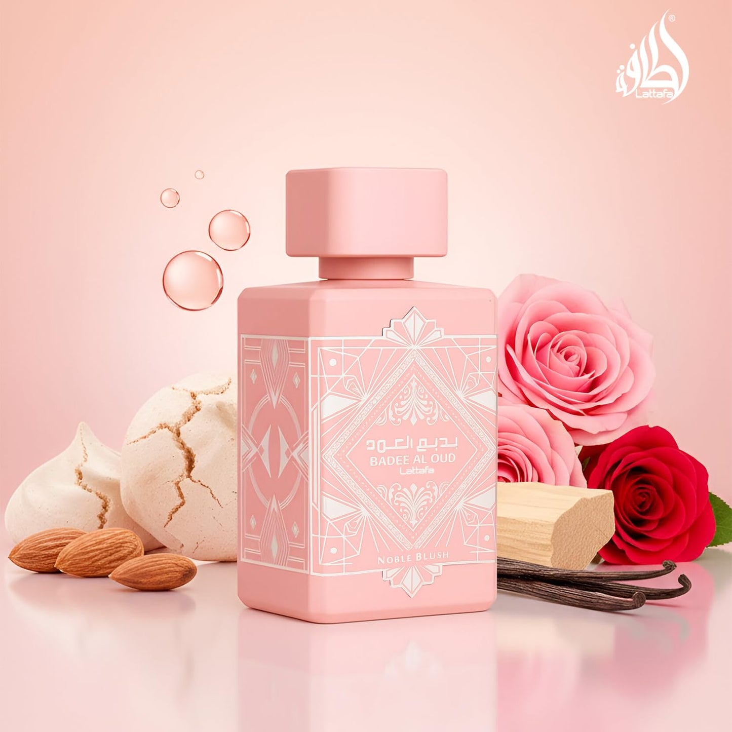 Lattafa Bade'e Al Oud Noble Blush Unisex Eau de Parfum Spray - 3.4 Oz | Luxurious Fragrance