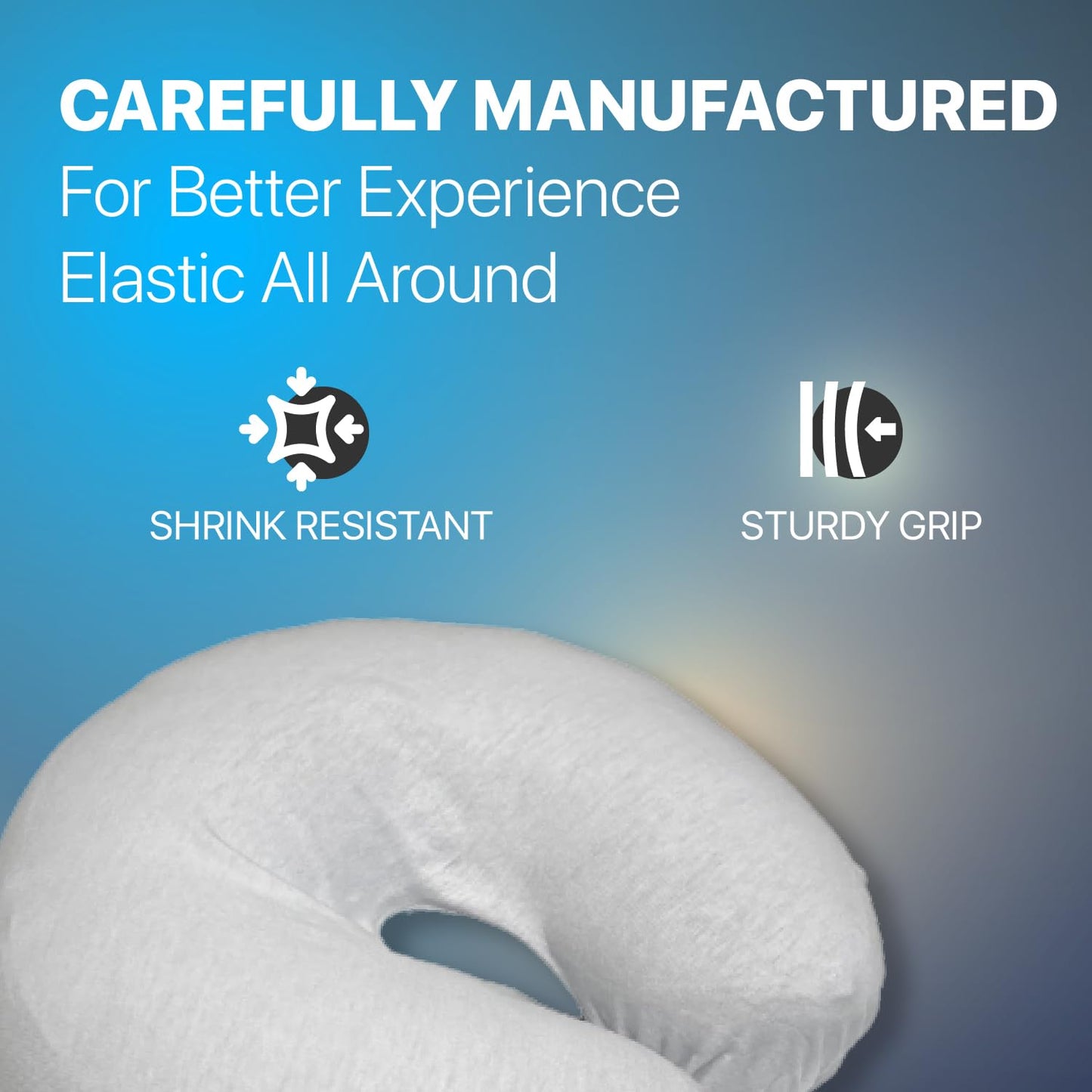 Acuforce Face Cradle Covers 3 Pack – Seamless 100% Cotton Headrest Cover | Soft Breathable Comfort for Massage Face Cradle Pillow | Washable Hygienic Fit