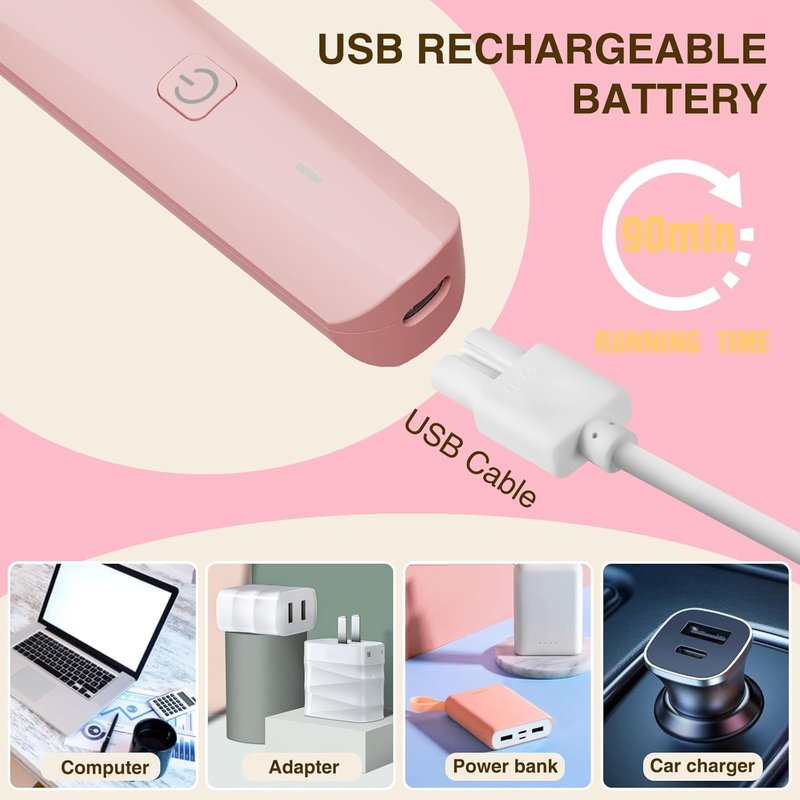 Bikini Trimmer for Women,2 in 1 Personal Elecrtric Razor Shaver Rechargeable with Snap-in Ceramic Blades,Lady Pubic Hair Private Area Legs Arms,Silver Pink