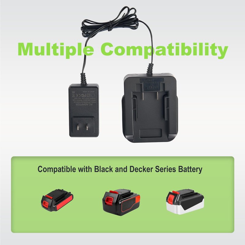 Remate 2A Fast Charger for Black+Decker 20V MAX Lithium Battery Charger Compatible with 20V Battery