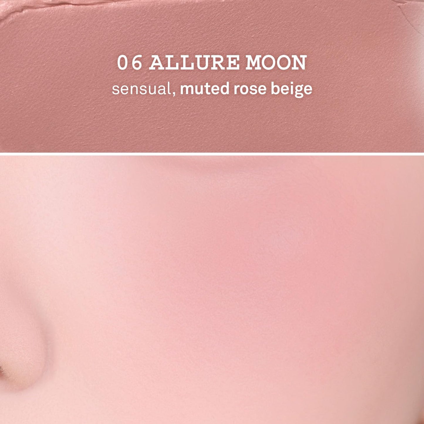 Hince Half-Moon Cheek Cream Blush - Hydrating, Blendable Korean Beauty, Soft Pink Finish | Lightweight Formula (06 Allure Moon)