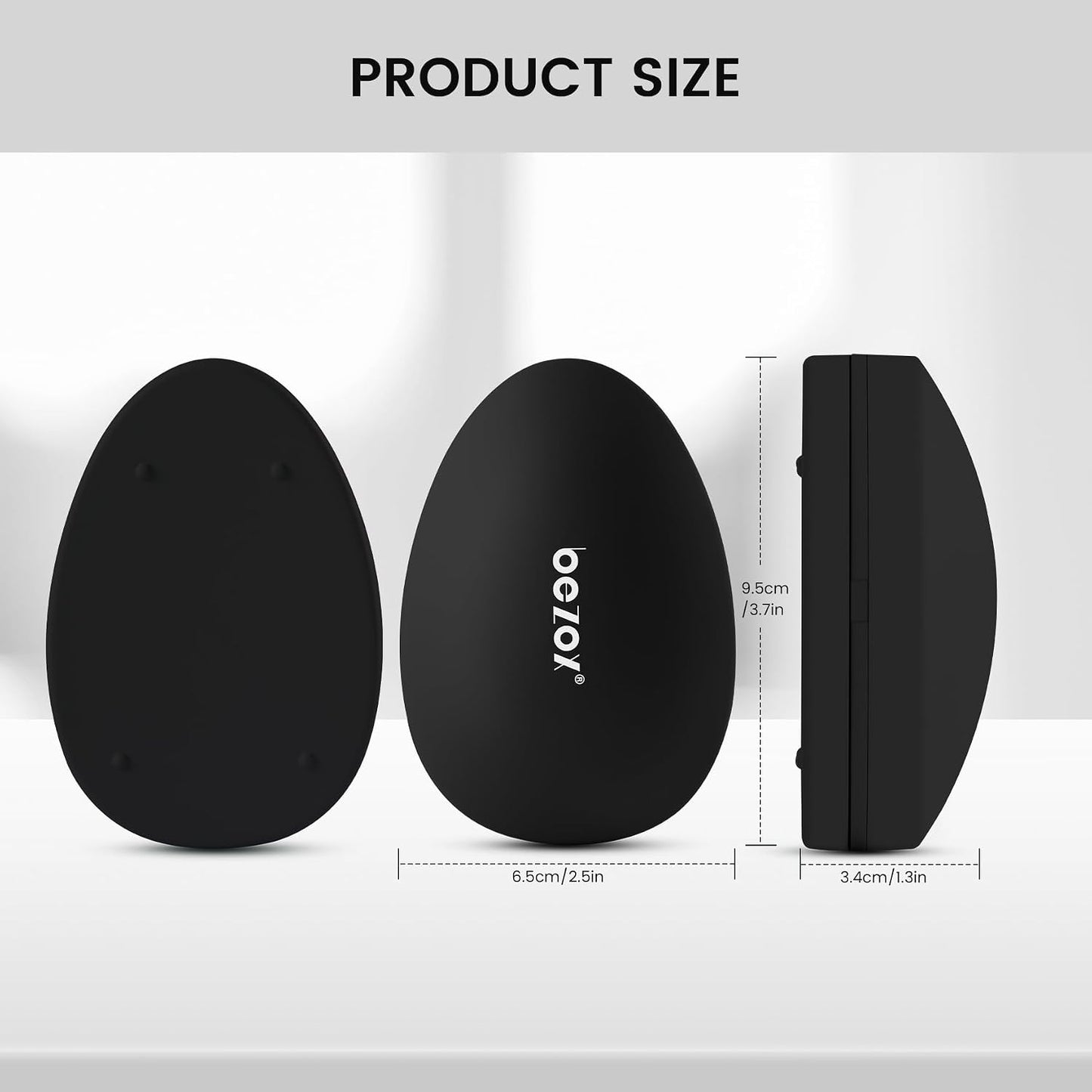 Nano Glass Foot Pumice Stone Callus Remover - Gentle Foot File Scraper for Dead Skin | Portable Pedi Egg Tool - Black