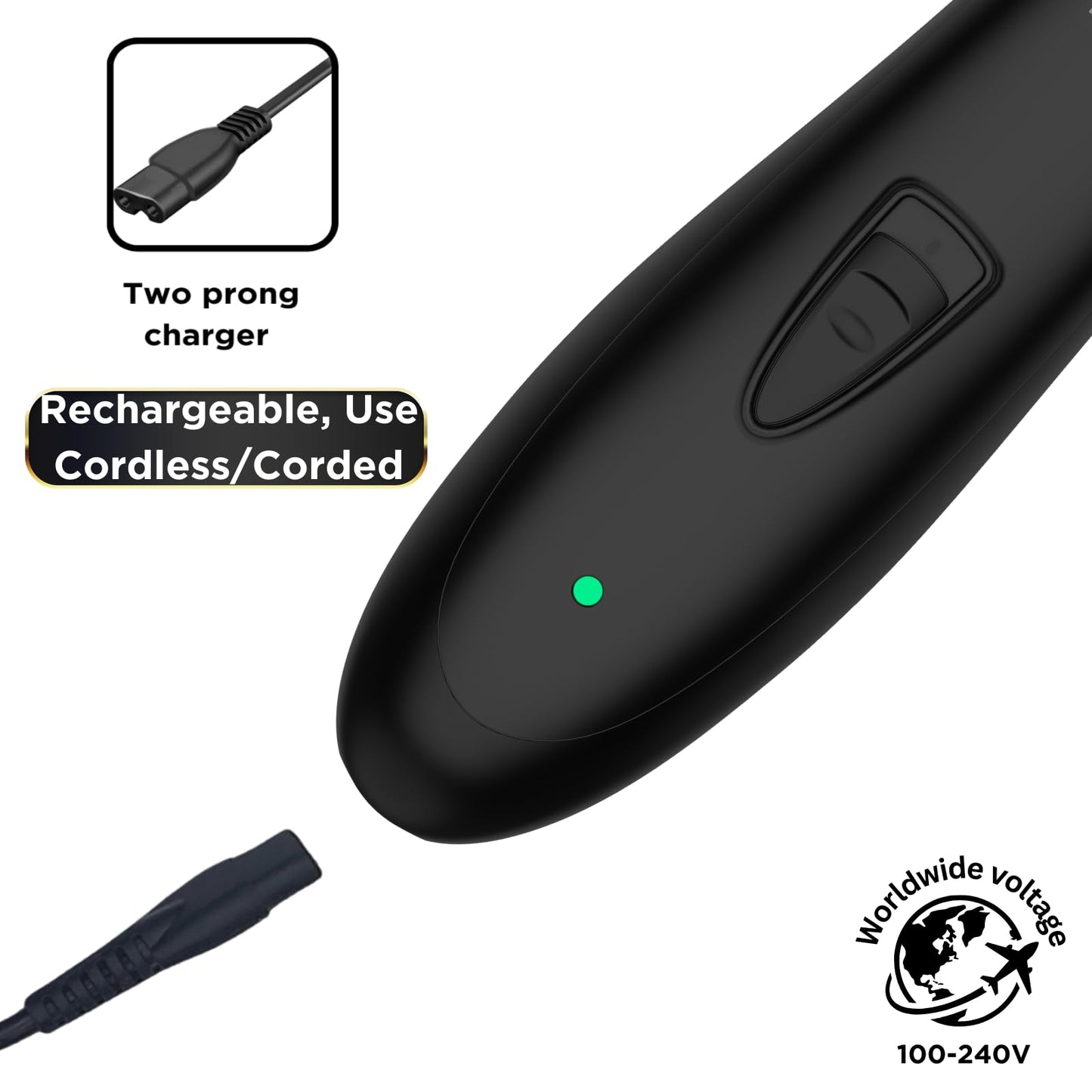 Supreme Trimmer T Shaper - Quiet Cordless Beard & Hair Trimmer for Men | 120 Min Runtime, Low Noise, Zero-Gap DLC Blade | Ideal for Sensitive Skin, Kids & Elderly | ST5190