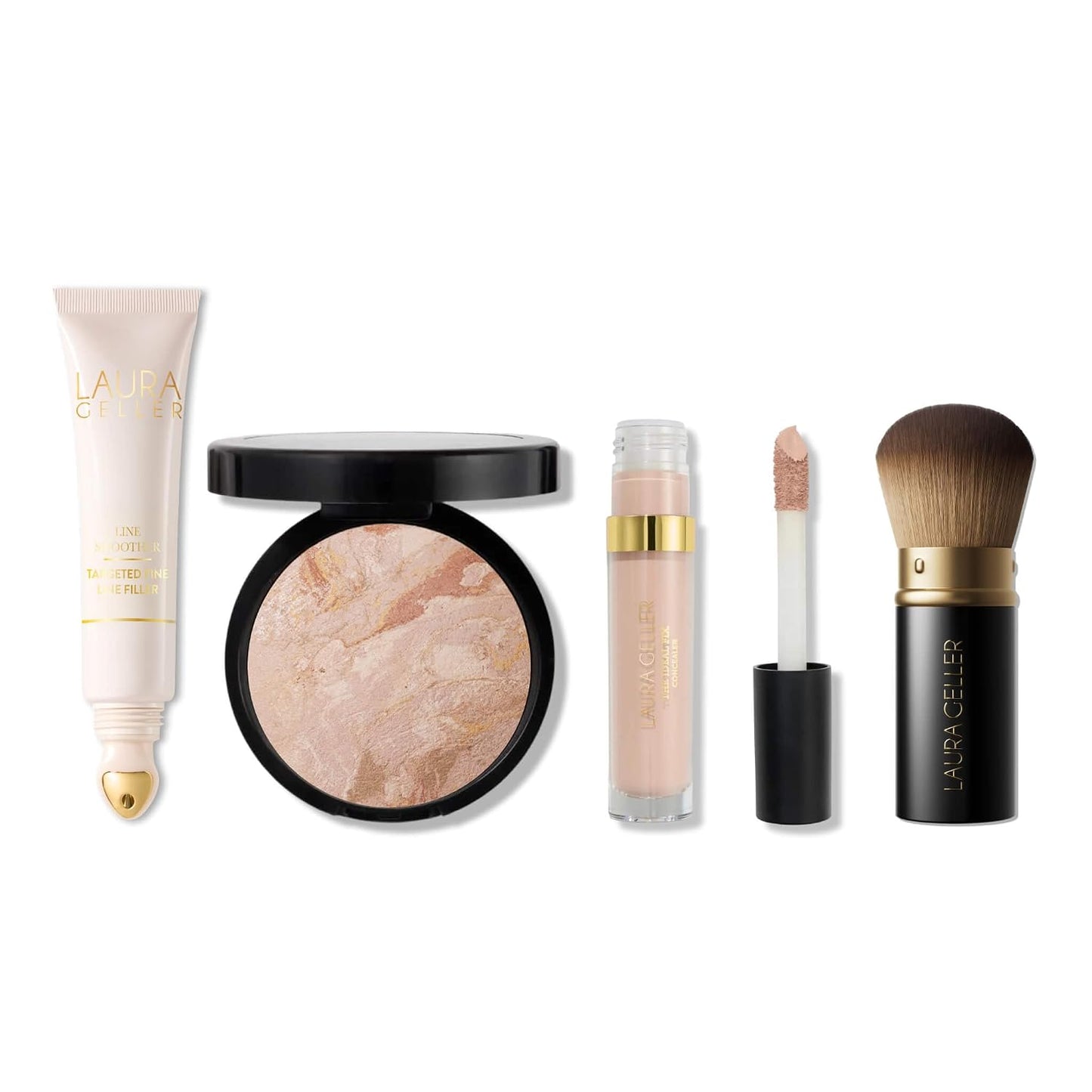Line Smoother Full Face Kit - Fine Line Smoothing Primer, Baked Foundation & Concealer for Mature Skin | Porcelain