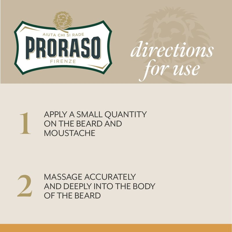 Proraso Wood and Spice Beard Balm - Moisturizing Cedarwood & Vanilla Condition Beards & Soften New Beard Growth - Leave In Facial Hair Conditioner for Men - 3.4oz
