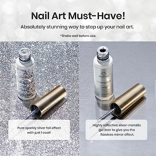 Beetles Reflective Glitter Gel Nail Polish Set for Nail Art - 2 Pcs